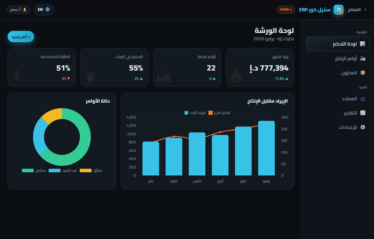 ERP demo preview